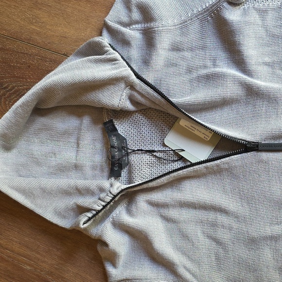 Canada Goose Fairhaven 1/4 Zip Sweater S Silver Ore - Picture 3 of 13